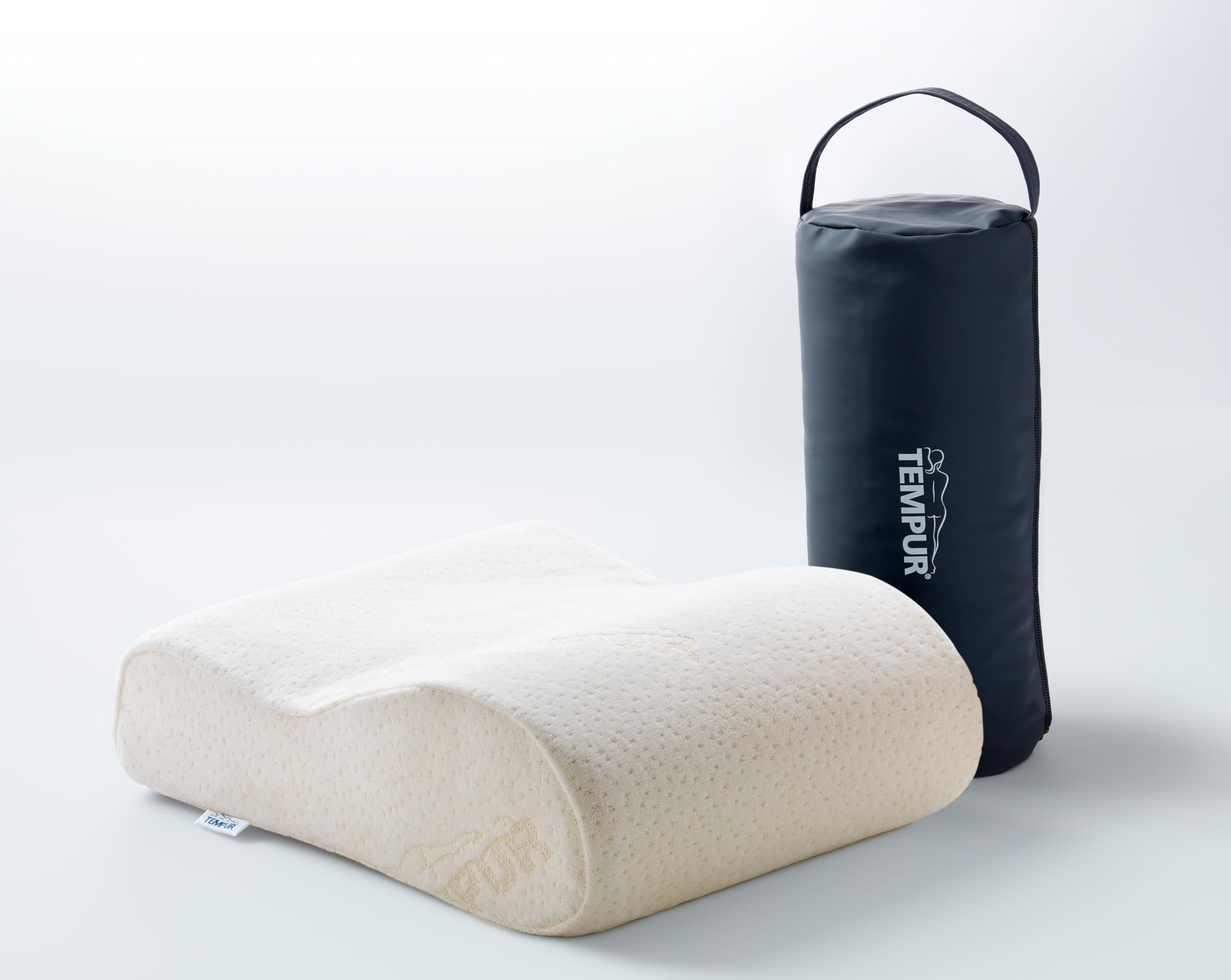 TEMPUR Original Travel Pillow, Luxury Memory Foam Neck Support Cushion for Travelling, Removable Washable Cover (25 x 31 x 10/7 cm)
