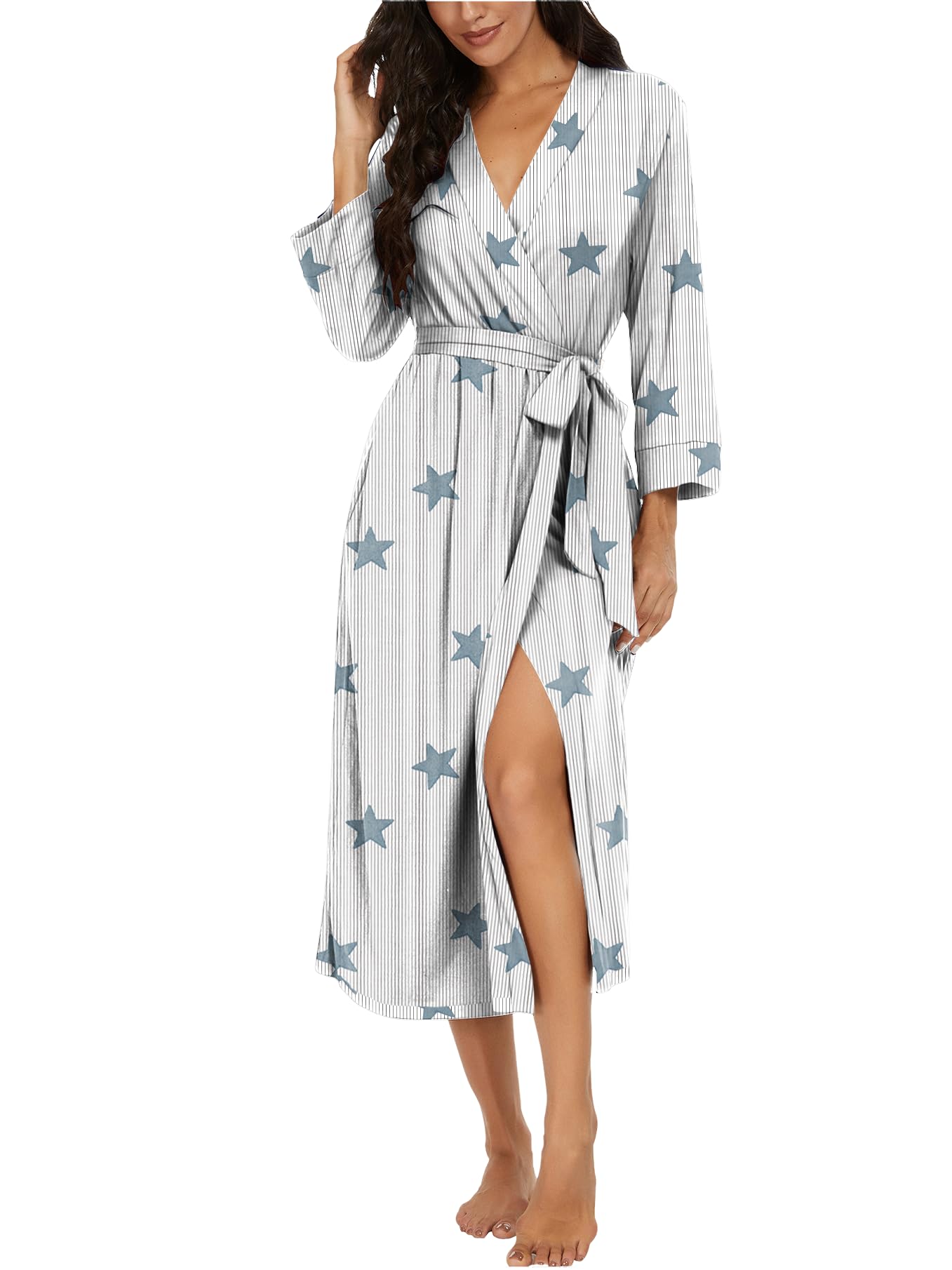 VINTATRE Robes for Women Long Knit Bathrobe XS-4XL