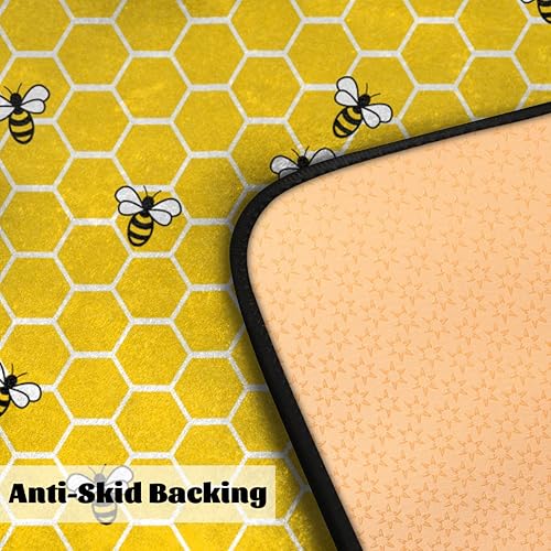 Miniatura 4 de Honeycomb Bee - Tapete de cocina acolchado antifatiga, tapete de cocina antideslizante con abeja de abeja amarilla animal, tapete de cocina lavable