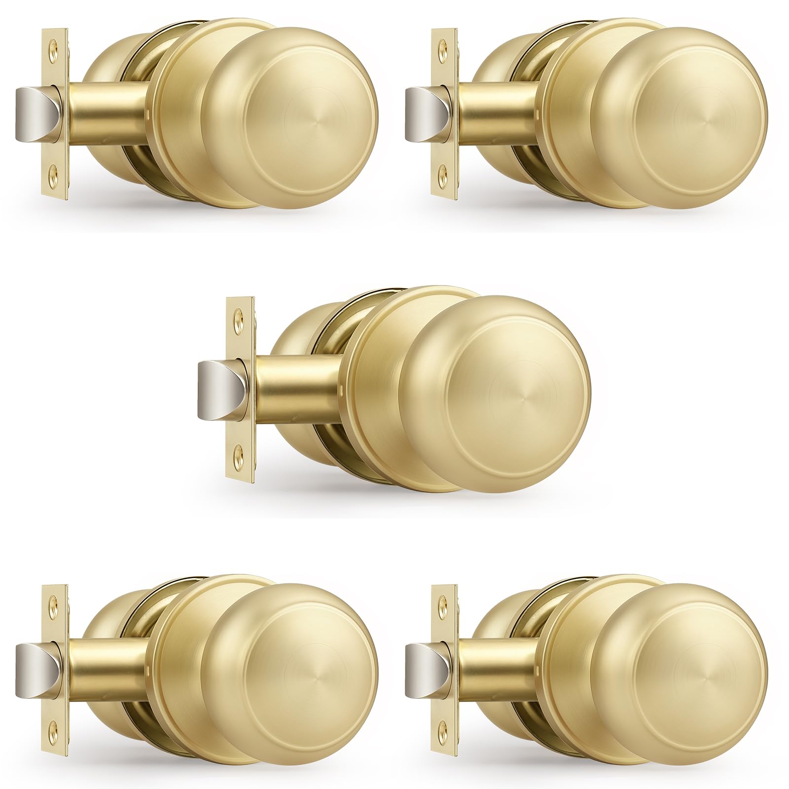 Bouton de porte en laiton brossé lot de 5 pour rénover vos placards intérieurs