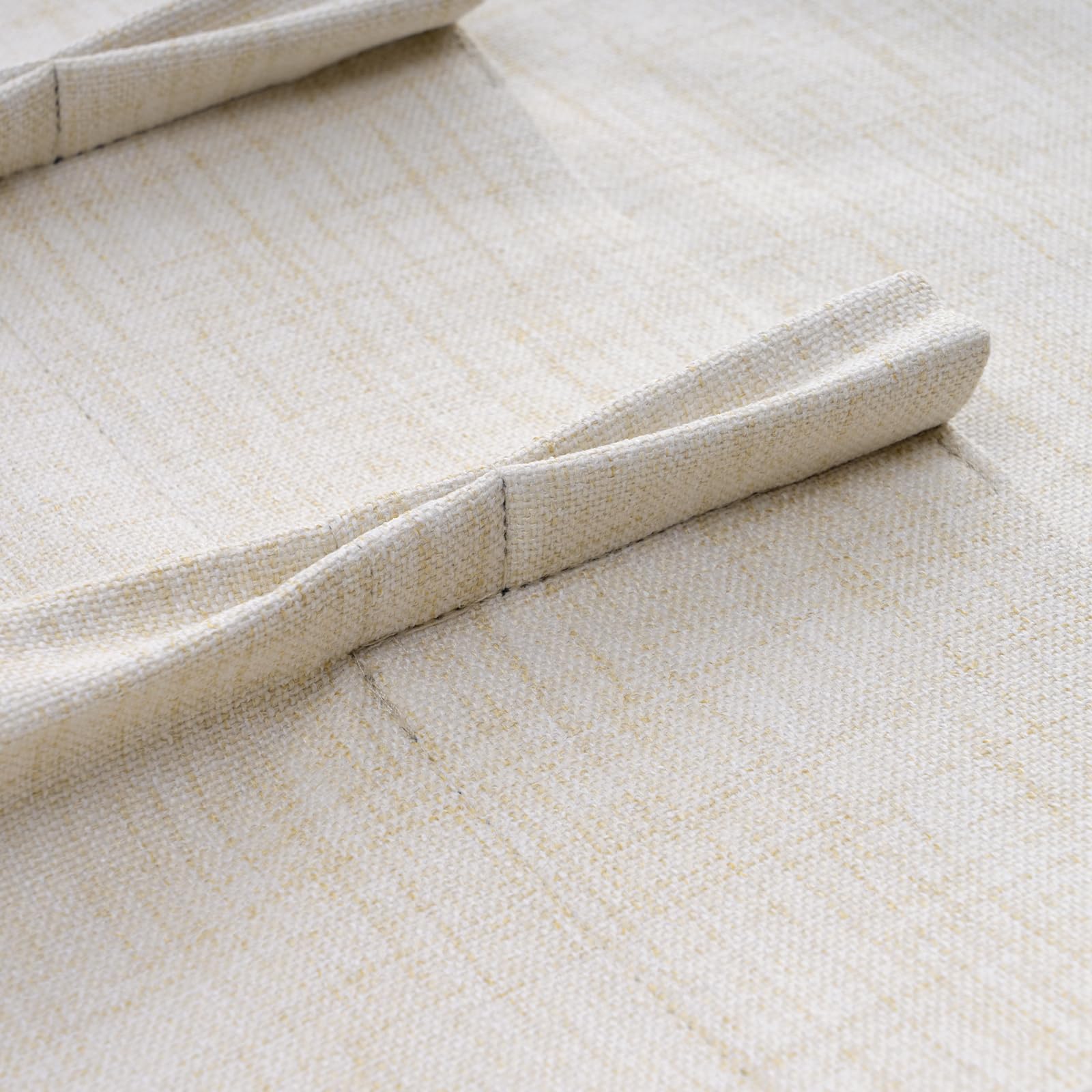 DEFYNEE Pinch Pleated Curtain, Blackout Curtains for Bedroom Linen-Look Thermal Insulated, with Back Tab & Hooks - Image 3