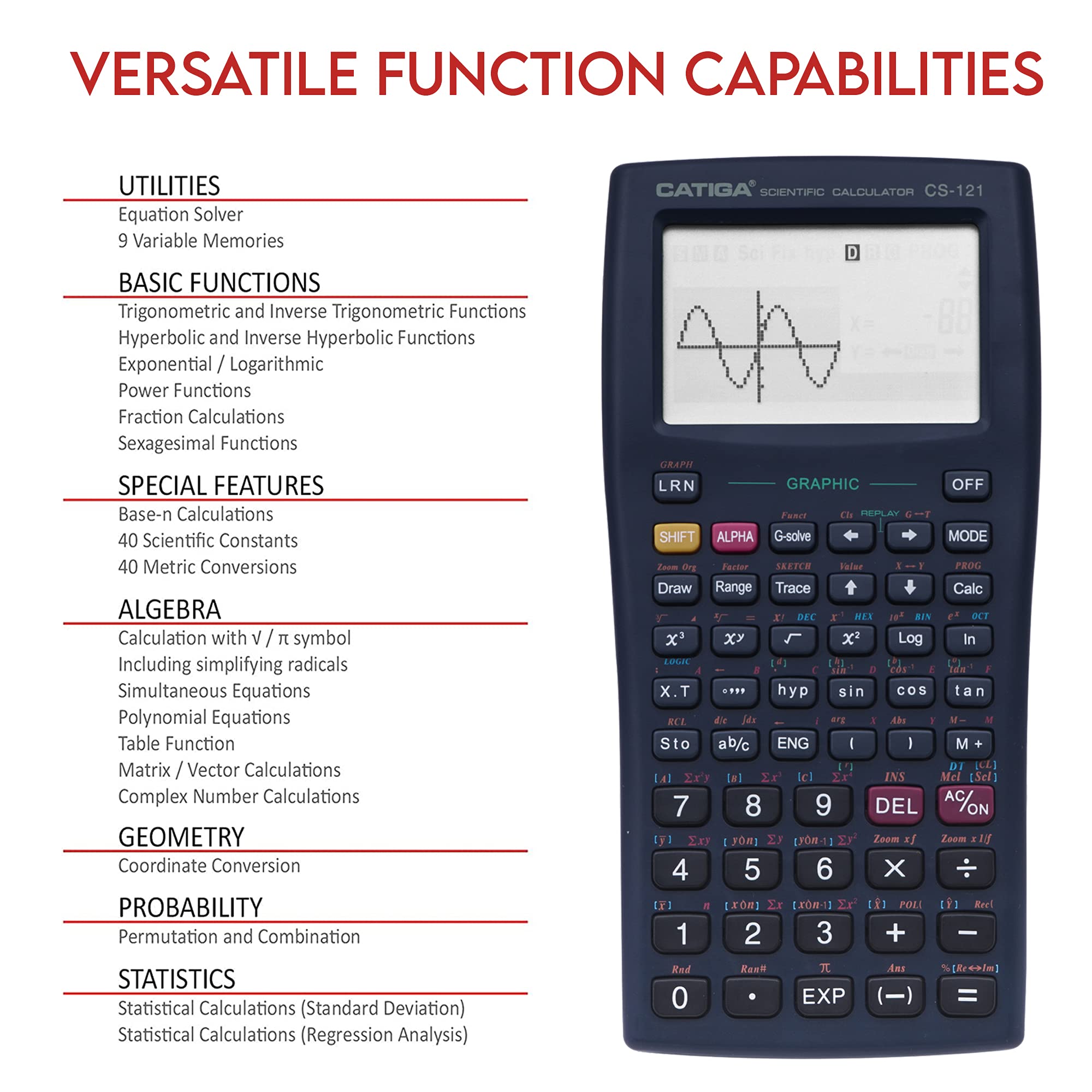Calculadora científica con funciones gráficas - Múltip...B07RF925SV ...