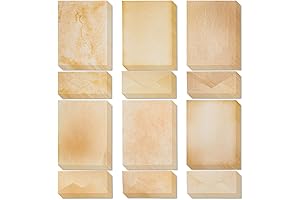 48 Pack Vintage Parchment Envelopes for Writing Letters and Invitations