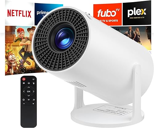 Miniatura 1 de Mini proyector, compatible con proyector portátil 4K 1080P con WiFi de doble banda 6 5G2.4G y 5.2 Bluetooth Android 11, 200 lúmenes ANSI, rotación