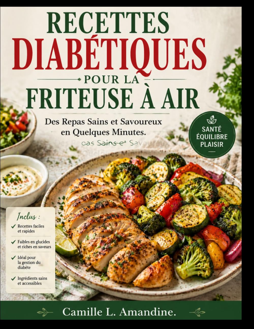 RECETTES DIABÉTIQUES POUR LA FRITEUSE À AIR: Des Repas Sains et Savoureux en Quelques Minutes.