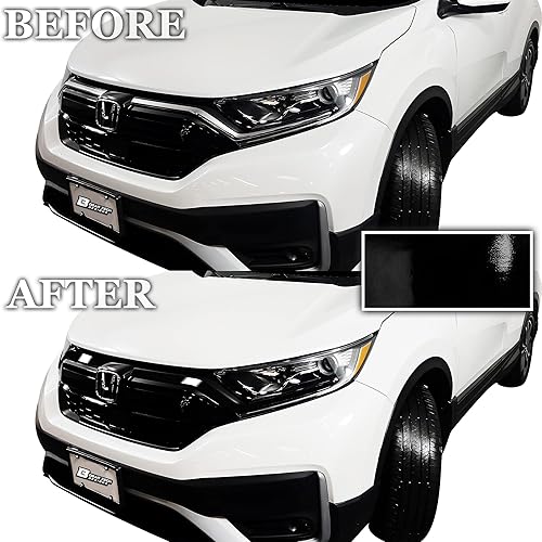 Miniatura 3 de BOGAR TECH DESIGNS Adhesivo de vinilo de repuesto para parachoques delantero de rejilla compatible con Honda CR-V 2020-2022, negro brillante