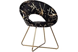 DUHOME Black and Gold Chair Velvet Vanity Chair