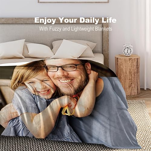 Miniatura 3 de Manta personalizada con texto en imagen, manta personalizada para papá, novio, mantas de franela personalizadas para papá, regalos de esposa, hija,