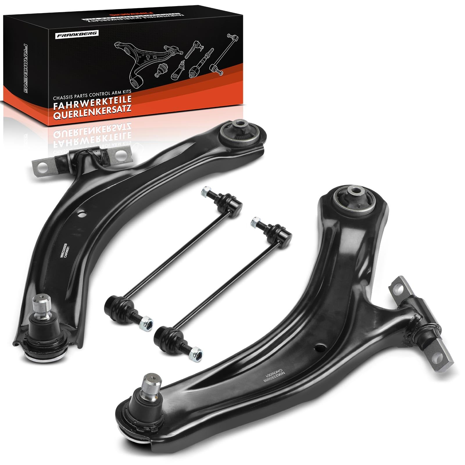 Frankberg 4x Bras de suspension Biellettes de Barre stabilisatrice Avant