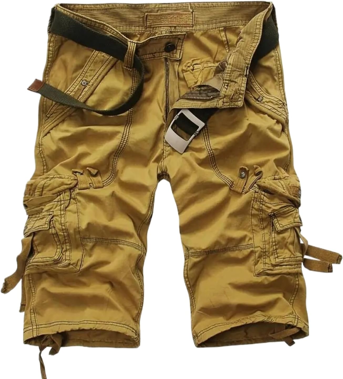 Men Casual Shorts Summer Military Cargo Shorts Mens Tactical Shorts Multi-Pocket Mens Cropped Trousers