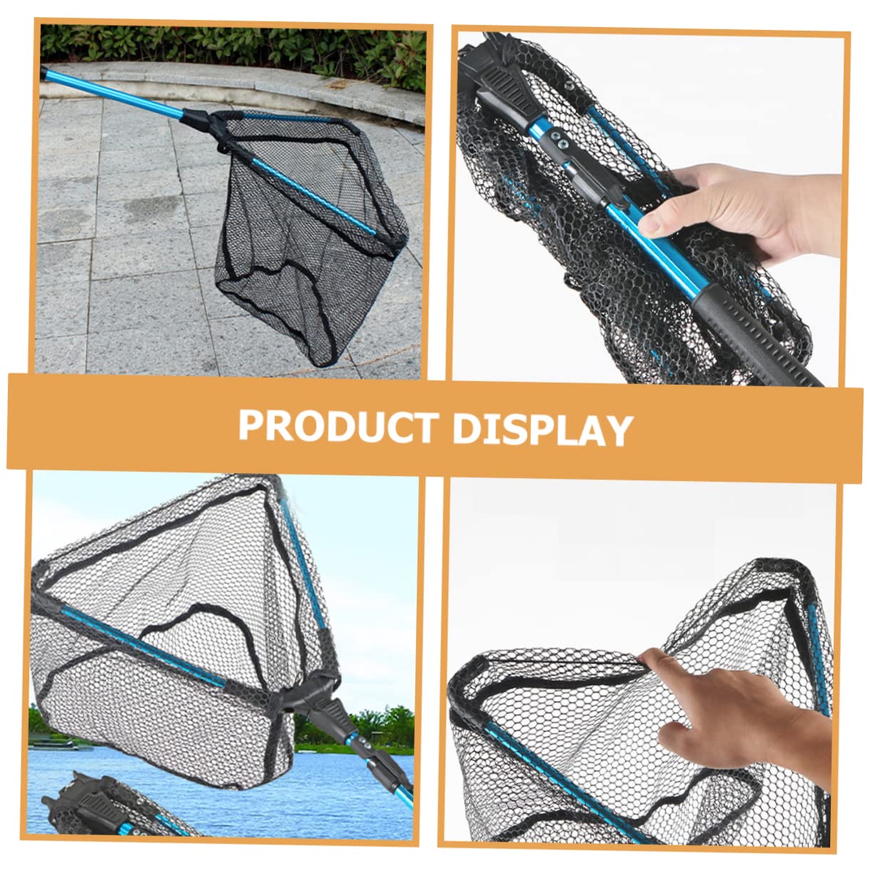 Pesca Telescópica Plegable de Aluminio para de Peces Herramienta de Pesca Portátil para Mar y