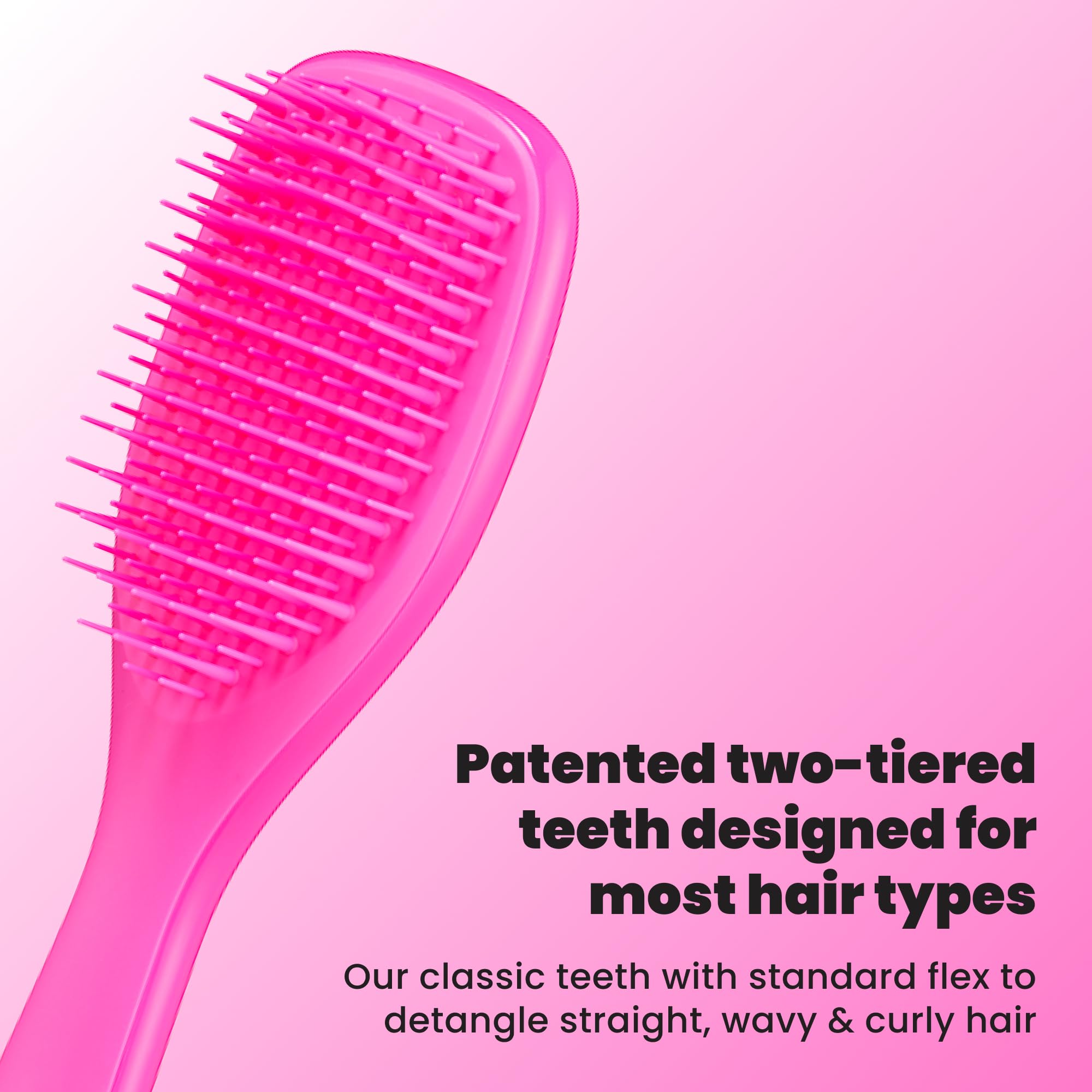Tangle Teezer Mini The Ultimate szczotka do rozczesywania włosów, delikatna dla mokrych włosów, dwupoziomowe zęby i wygodny uchwyt, idealna dla dzieci i podróży, zmniejsza węzły i łamanie, pas