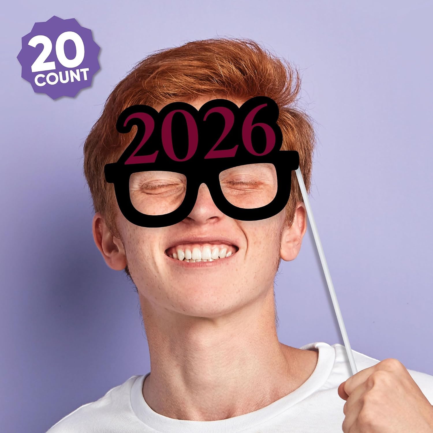 Big Dot of Happiness Graduation Props for Photoshoot 2026, 20-Count Set of High School Senior Photo Booth Props for Pictures and Graduation Party Decorations - Maroon