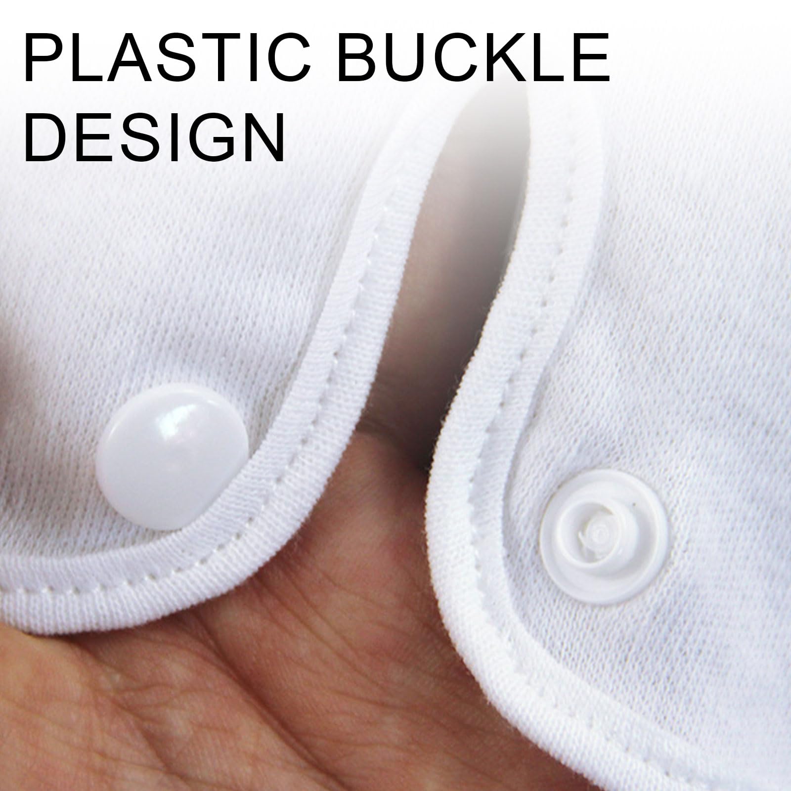 Gants Hommes Pur Coton Blanc Doux Lavables Réutilisables Fermeture Pression Accessoire Maçonnique