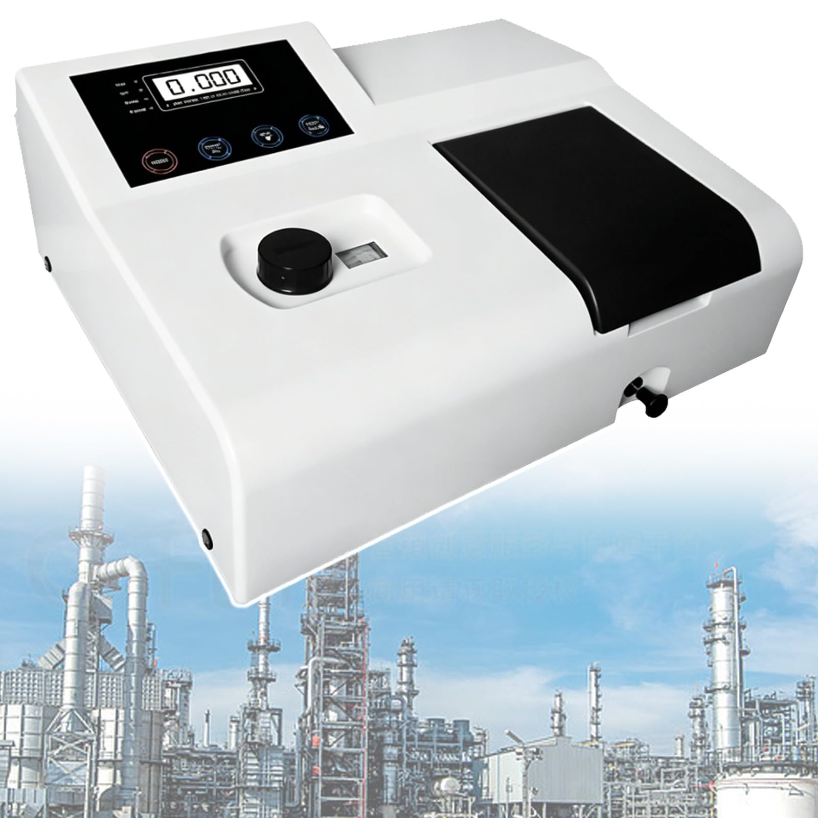 Espectrofotómetro portátil, con pantalla digital LED, rango de longitud de onda de 320-1020nm y ancho de banda espectral de 6nm, for análisis de laboratorio