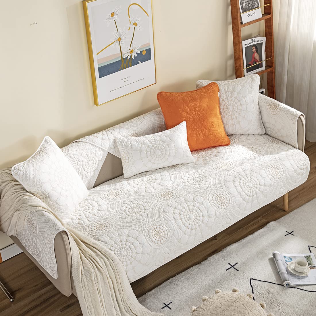 Amazon.com: vctops Boho Circle Embroidery Couch Sofa Cover