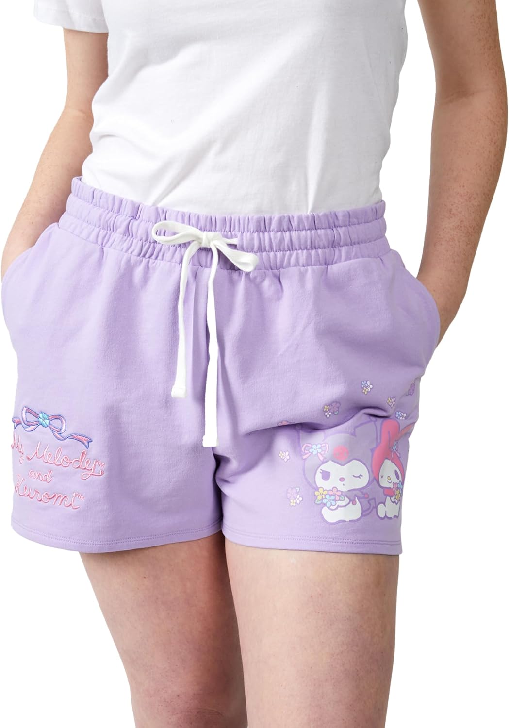 Hello Kitty & Friends Kuromi & My Melody Short feminino lavanda Hello Kitty & Friends Kuromi & My Melody Short feminino lavanda