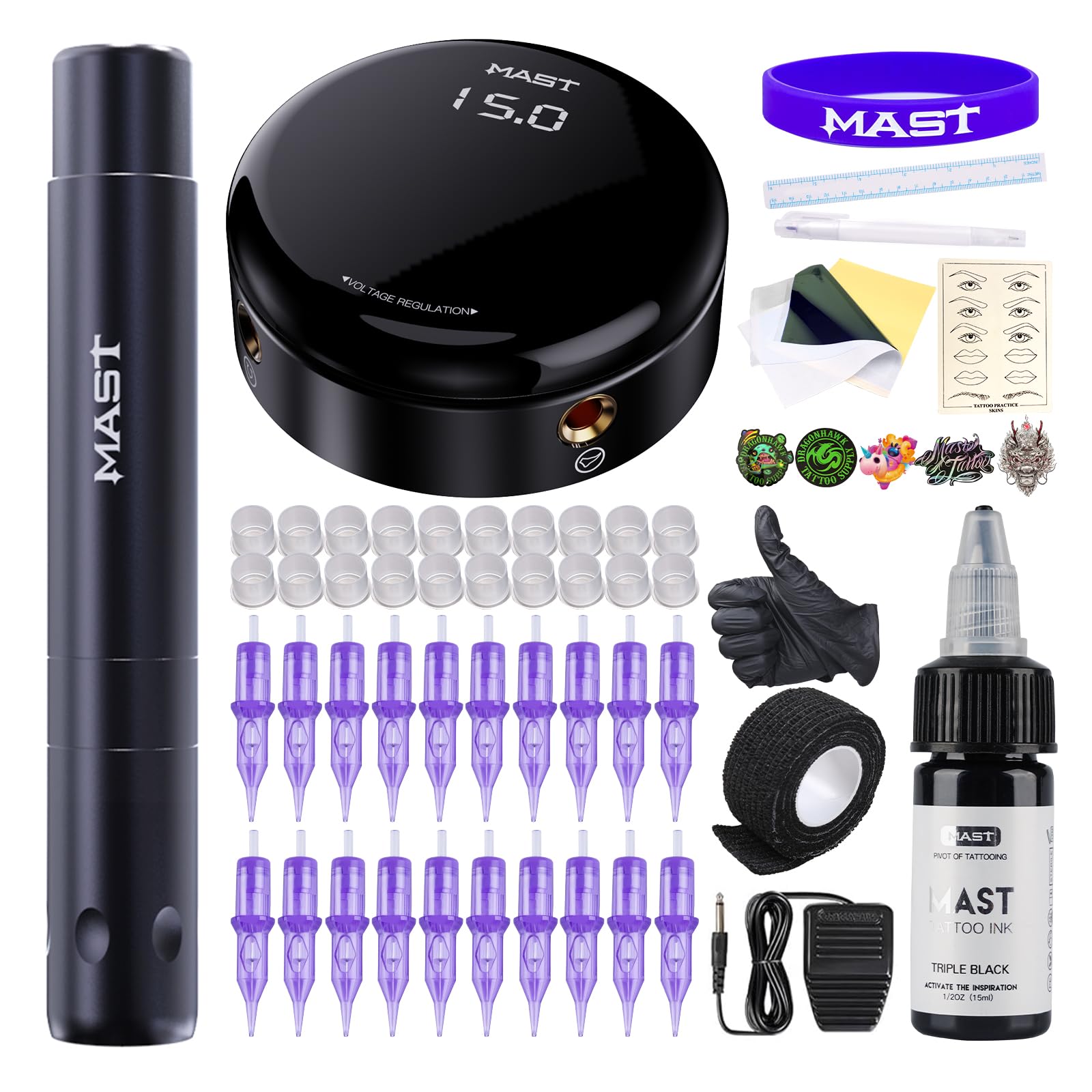 Amazon.com: Mast Tour Air Permanent Makeup Tattoo Machine Kit, 2.3