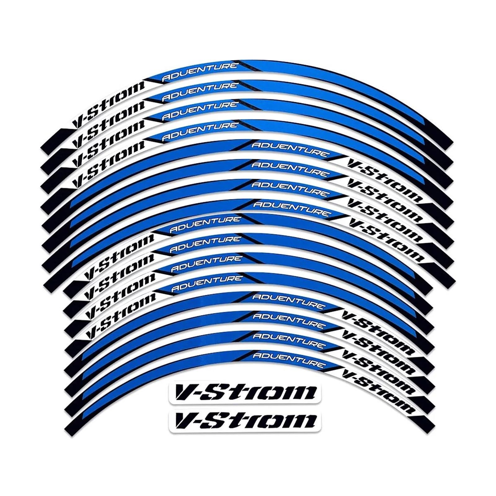 For Suzuki V-Strom 250 SX Vstrom 1000 1050 XT DL 650 Reflective Motorcycle Wheel Hub Stickers Motocross Rim Decals Accessories