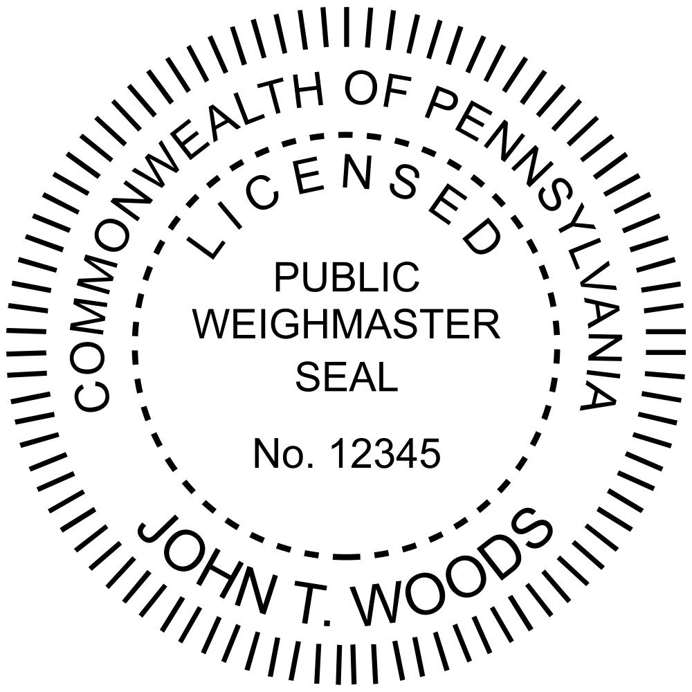 Pennsylvania Weighmaster Embosser
