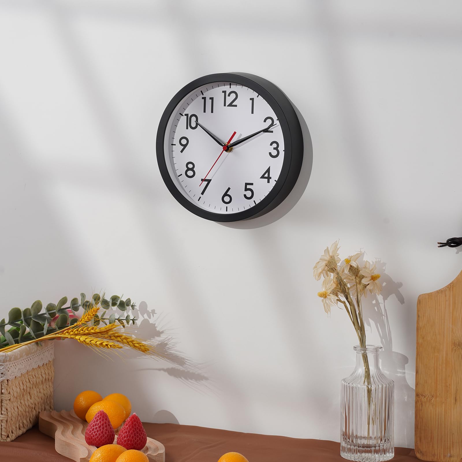 AKCISOT Wall Clock, Modern Small Wall Clocks Battery Operated 8 Inch ...