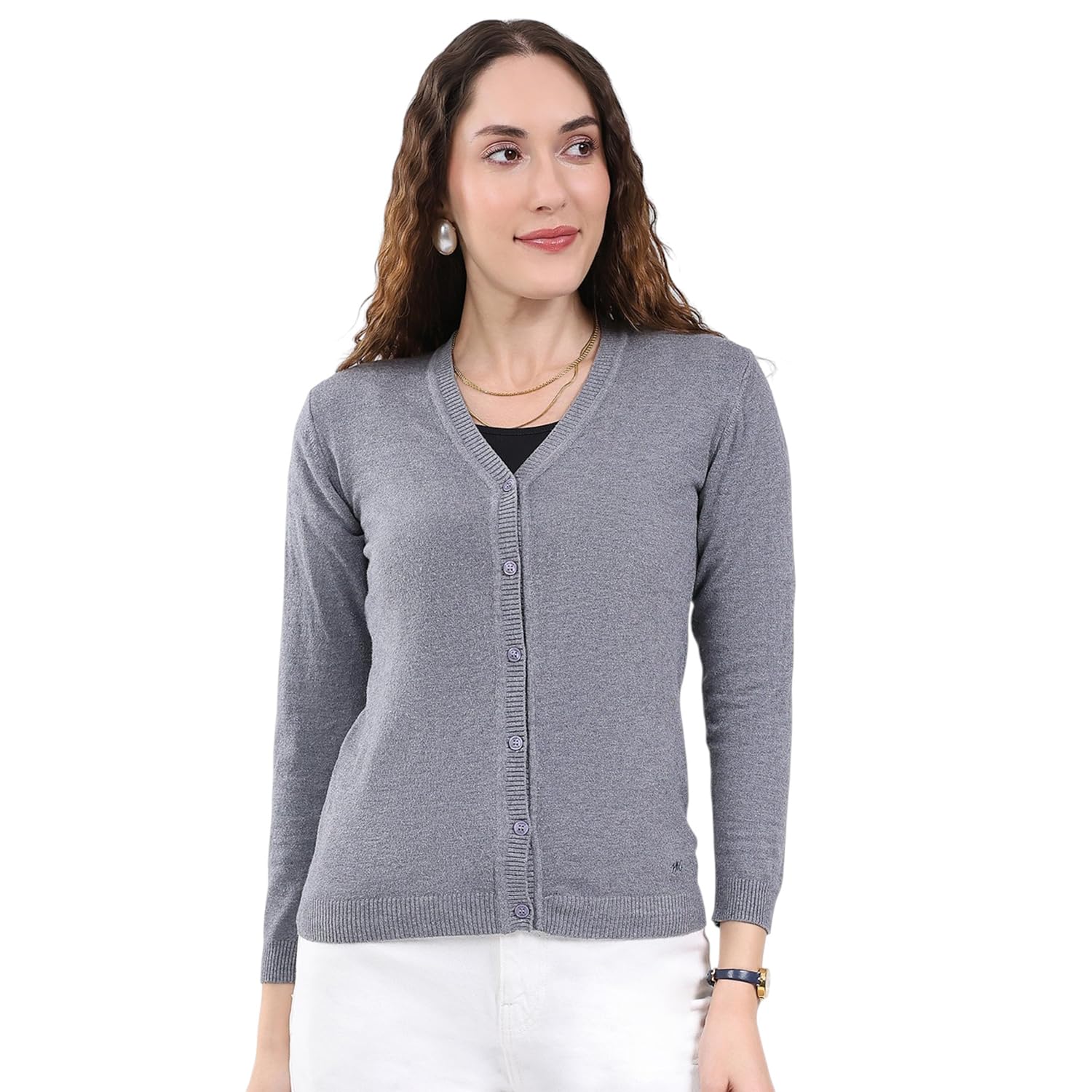 Women's Blend Wool Casual Cardigan