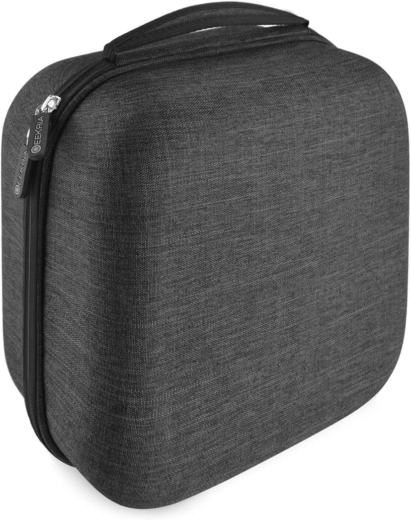 Geekria Shield Headphones Case for Large Sized Over-Ear Headsets, Replacement Hard Shell Travel Carrying Bag with Cable Storage, Compatible with Denon AHD9200, Sony MDR-Z1R (Dark Grey)