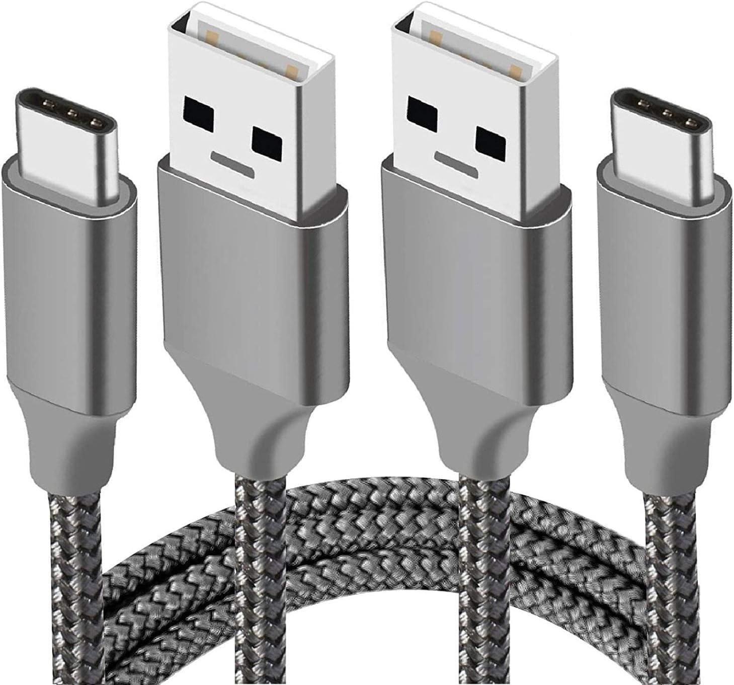 USB Cable Type C,10FT 2PACK,Extra Long Braided Charging Cord,FAST Charger For Samsung Galaxy S9 S8 Plus,Note 8,Google Pixel 2 XL,LG G7 V35 ThinQ,V30,Moto Z3 G6 X4,ZTE Blade Z Max X,OnePlus 6 5T 5,Sony