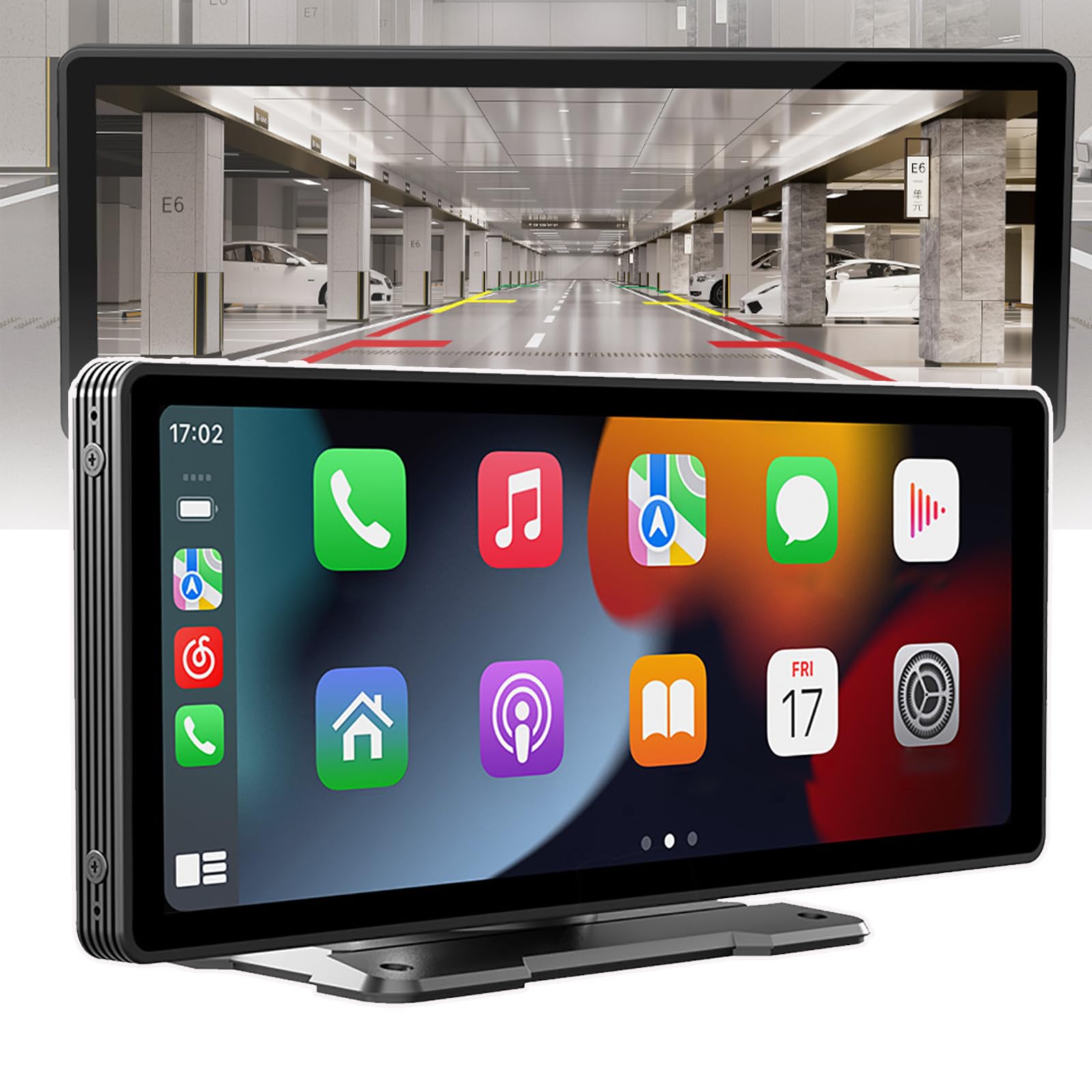 Pantalla para coche de 10.26 pulgadas soluciona puntos ciegos con cámara trasera y wifi dual