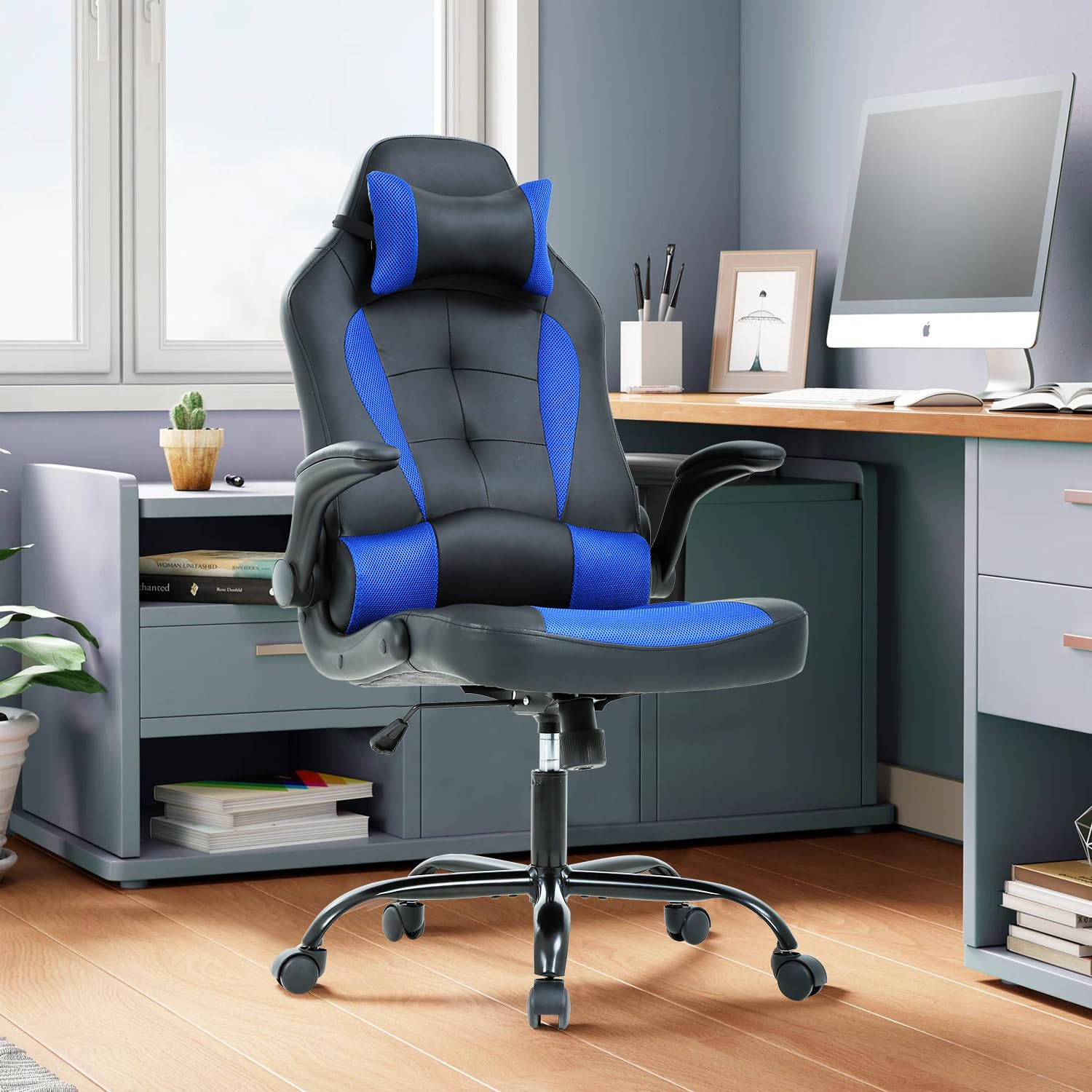 Gamer Chair PC Gaming Chairs for Adults Computer Chair Massage Chair Computer Chairs Video Game Chair for Adults Chair Gaming with Lumbar Support and Headrest for Adults Women Men