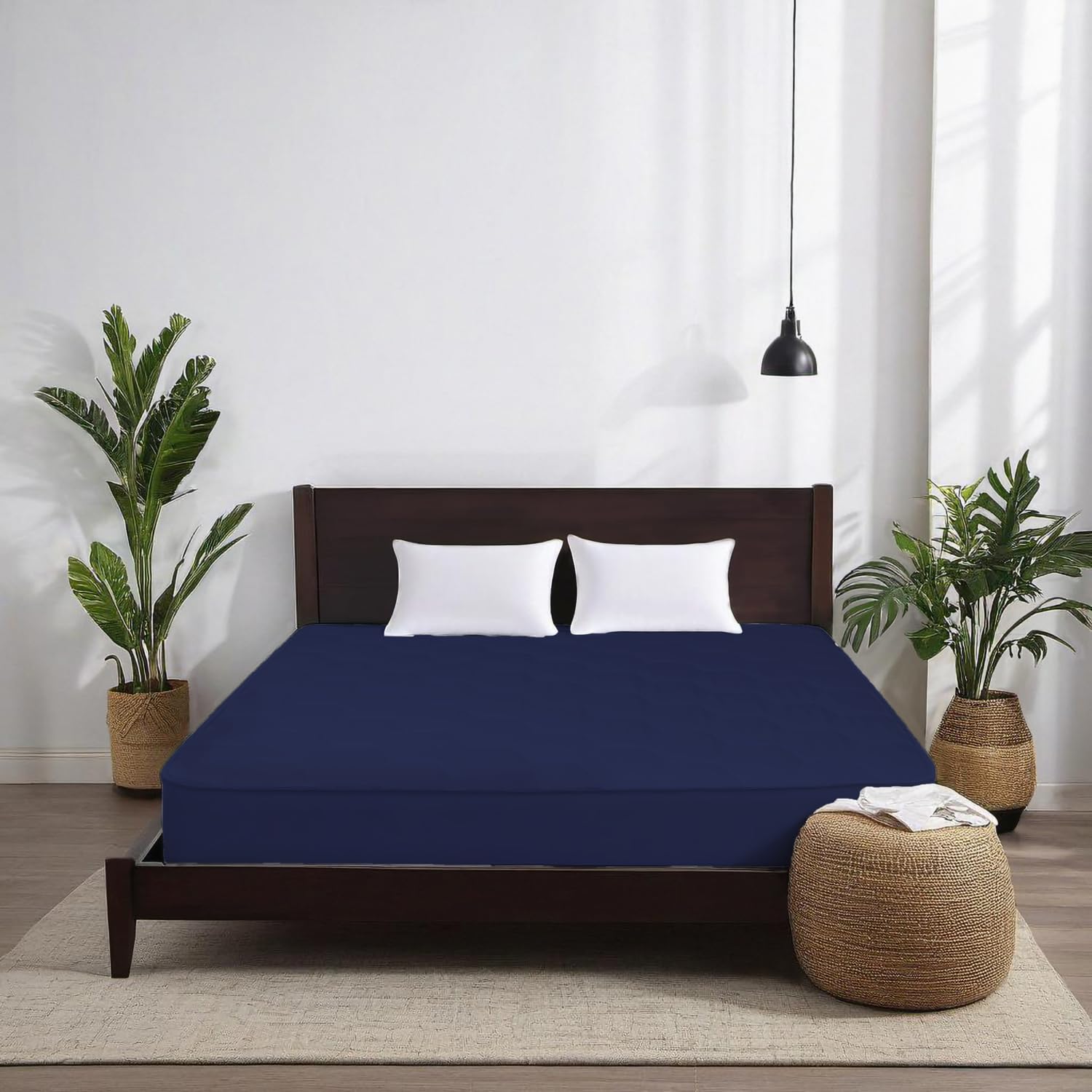 Enviromat Plus with Deep Sleep Technology | Queen 60"x72" 100% Waterproof Premium Cotton Quilted Mattress Protector | Breathable Hypoallergenic Ultra Soft Fabric (Blue, Queen 60" x72)-image-48