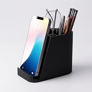 MUIB Mobile Phone Stand with Pen Holder | Desk Organizer with Mobile Holder | Anti-Slip Phone Stand for Desk | Multi-Funct