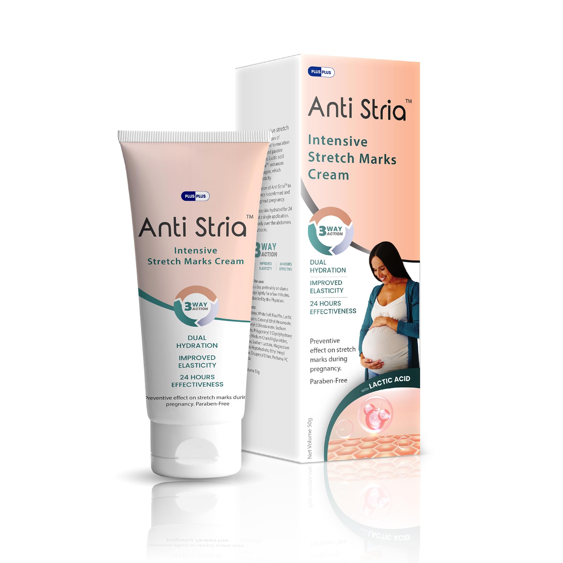 ANTI STRIA™ Stretch Marks Cream for Women & Pregnancy | Lactic Acid for Deep Cellular Repair | Once-a-Day Application | Recommended by 100+ OBGYNs & Dermatologists | Pregnancy-Safe, Retinol-Free | Pack of 1 |