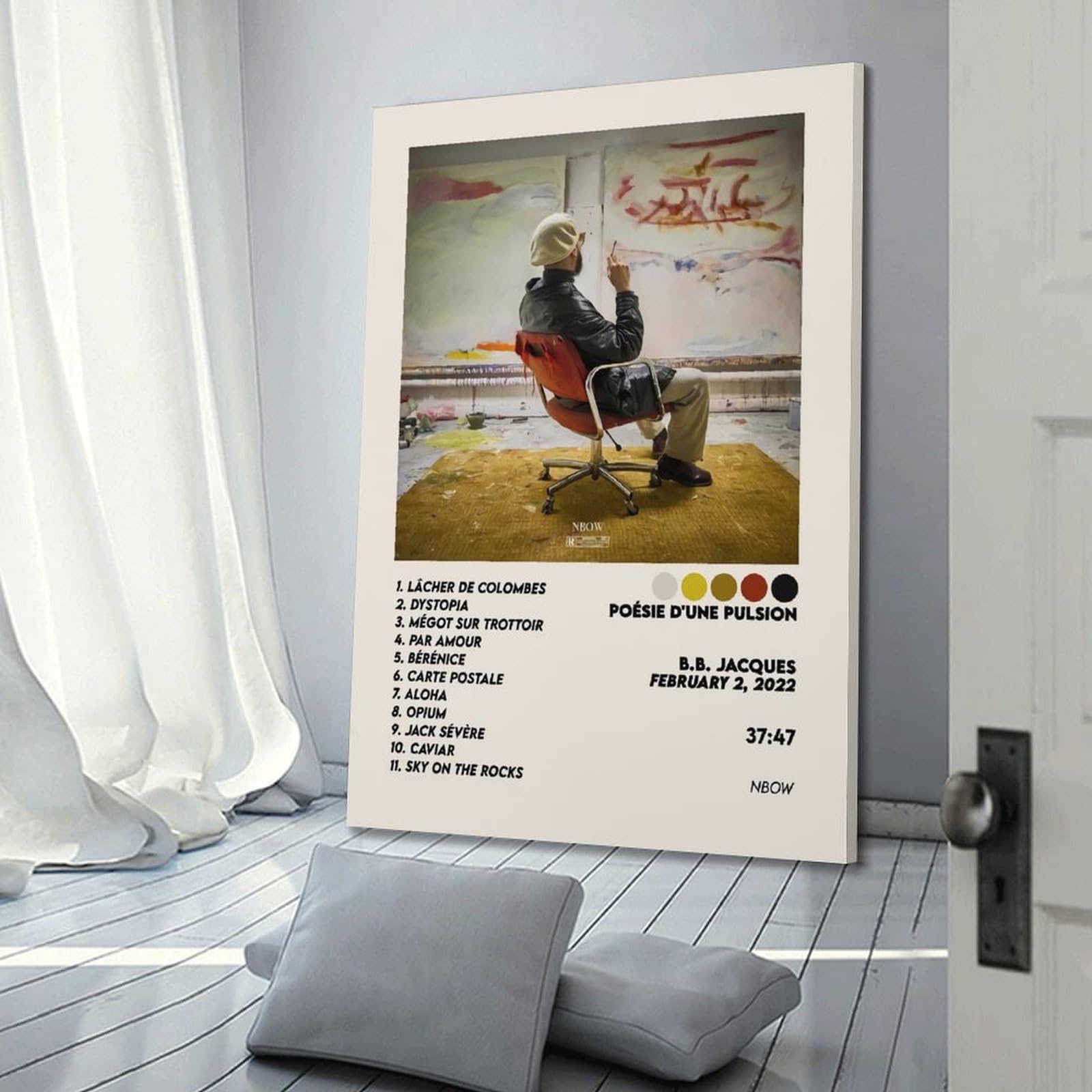 Klouds Josman Album J.O.$ Poster Décoratif Sur Toile Pour Chambre à Coucher, Salon, Décoration Moderne Et Esthétique, 30 X 45 Cm, Sans Cadre