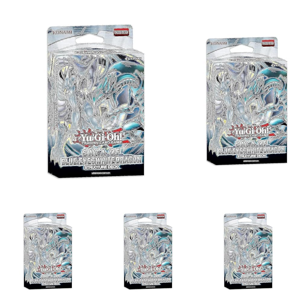 YU-GI-OH Structure Deck: Saga Of Blue-Eyes White Dragon Unlimited Reprint (Pack of 5)