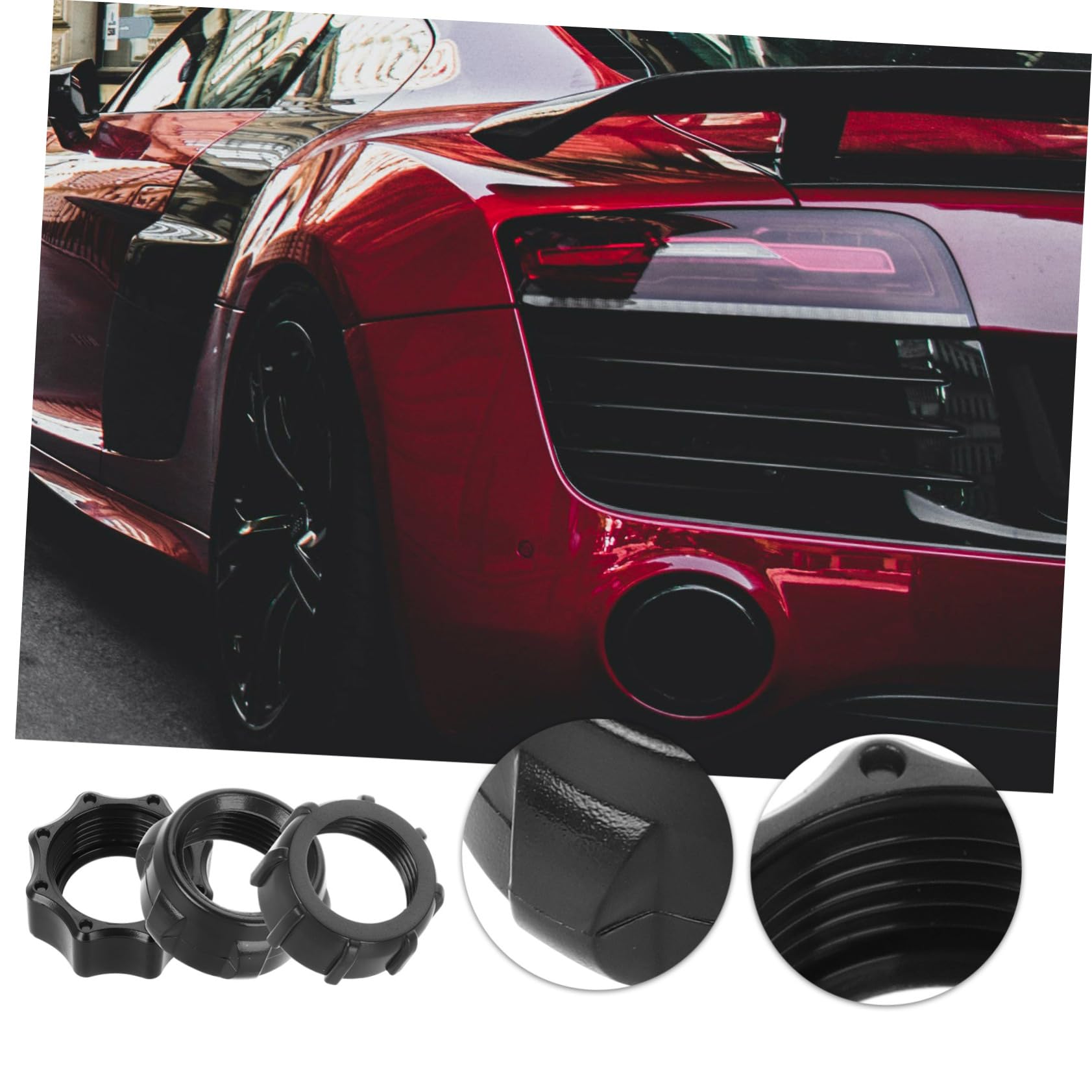 Bague de Serrage pour Adaptateur Fixe à Rotule, 15 Pcs Noir | Plastique, pour Chargeur sans Fil et Support Téléphone, Usage Voiture en Conduite