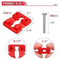 Vista 2 de 48 separadores de interruptor y receptáculo, interruptor de plástico y espaciadores receptivos para caja eléctrica con 30 tornillos inoxidables