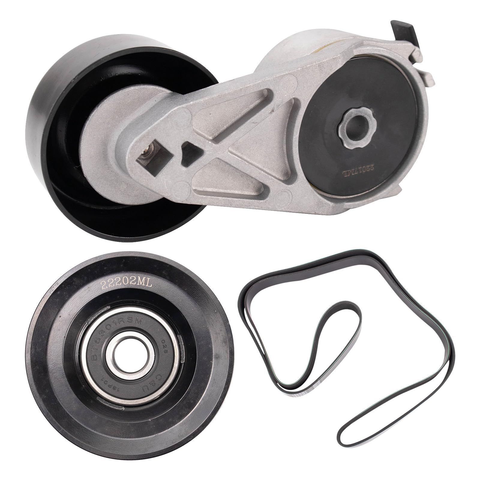 TRQ Belt Component Kit Compatible with Nissan Frontier NV Pathfinder Xterra-image-46