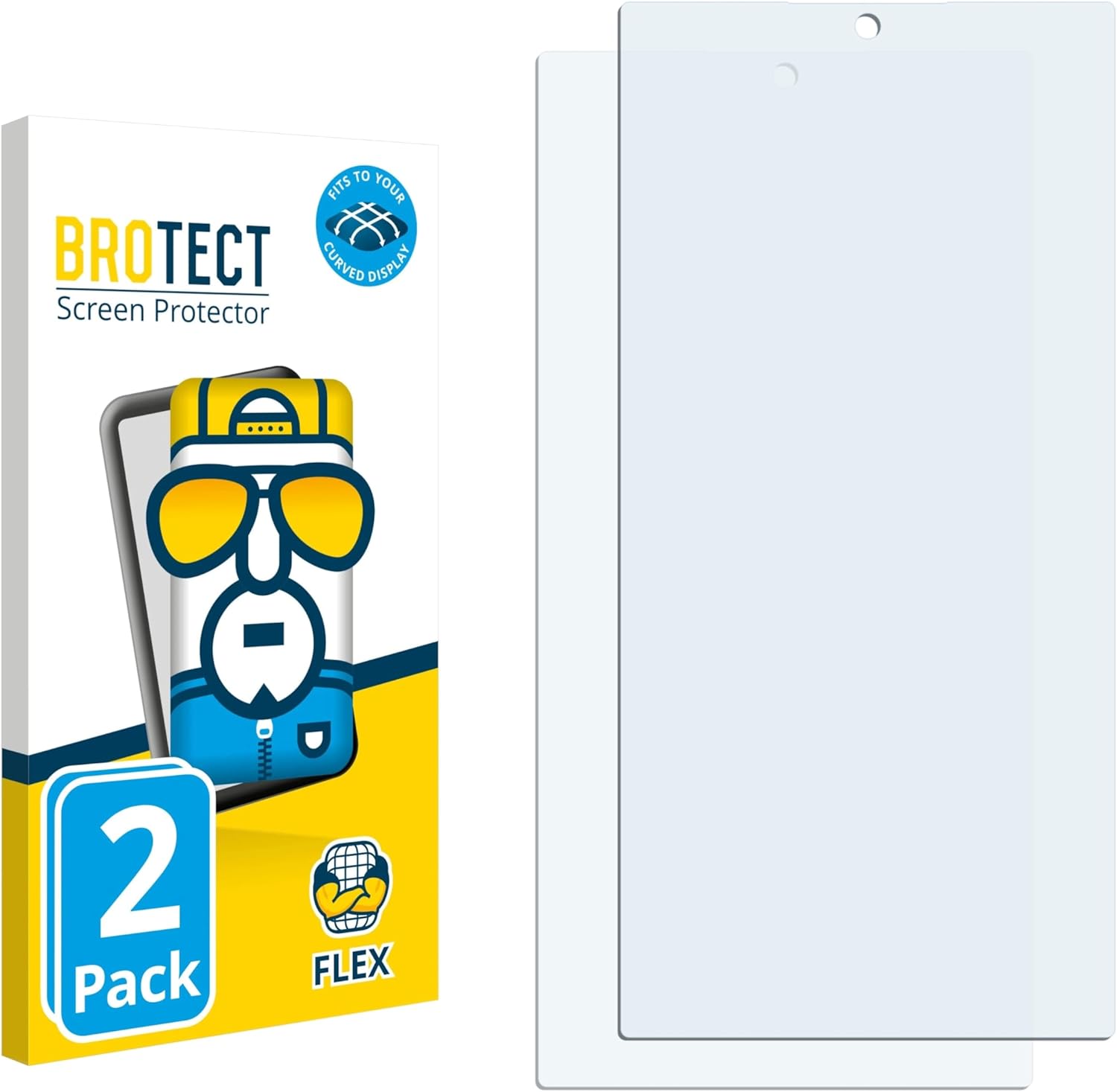 brotect 3D Curved Screen Protector Compatible with Samsung Galaxy S22 Ultra 5G Enterprise Edition (2 Pack) - Full Screen Coverage