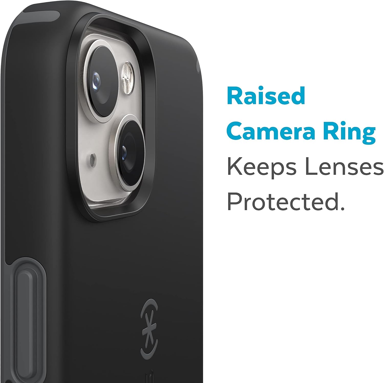 Speck MagSafe Case for iPhone 15 Plus - Drop & Camera Protection, Soft-Touch Secure Grip, Wireless Charging Compatible, Fits All 6.7 Inch Models Including iPhone 14 Plus - Black/Slate Grey