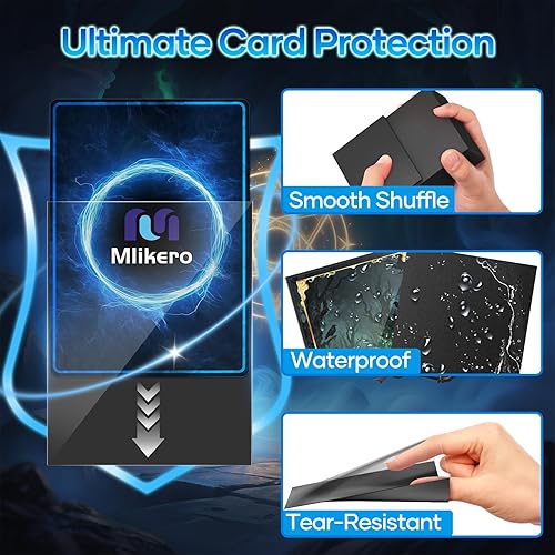 Miniatura 4 de 1000 Counts Black Card Sleeves, Matte Card Sleeve Deck Card Protectors, Trading Card Sleeves Fit for MTG, TCG and Sports Cards Negro