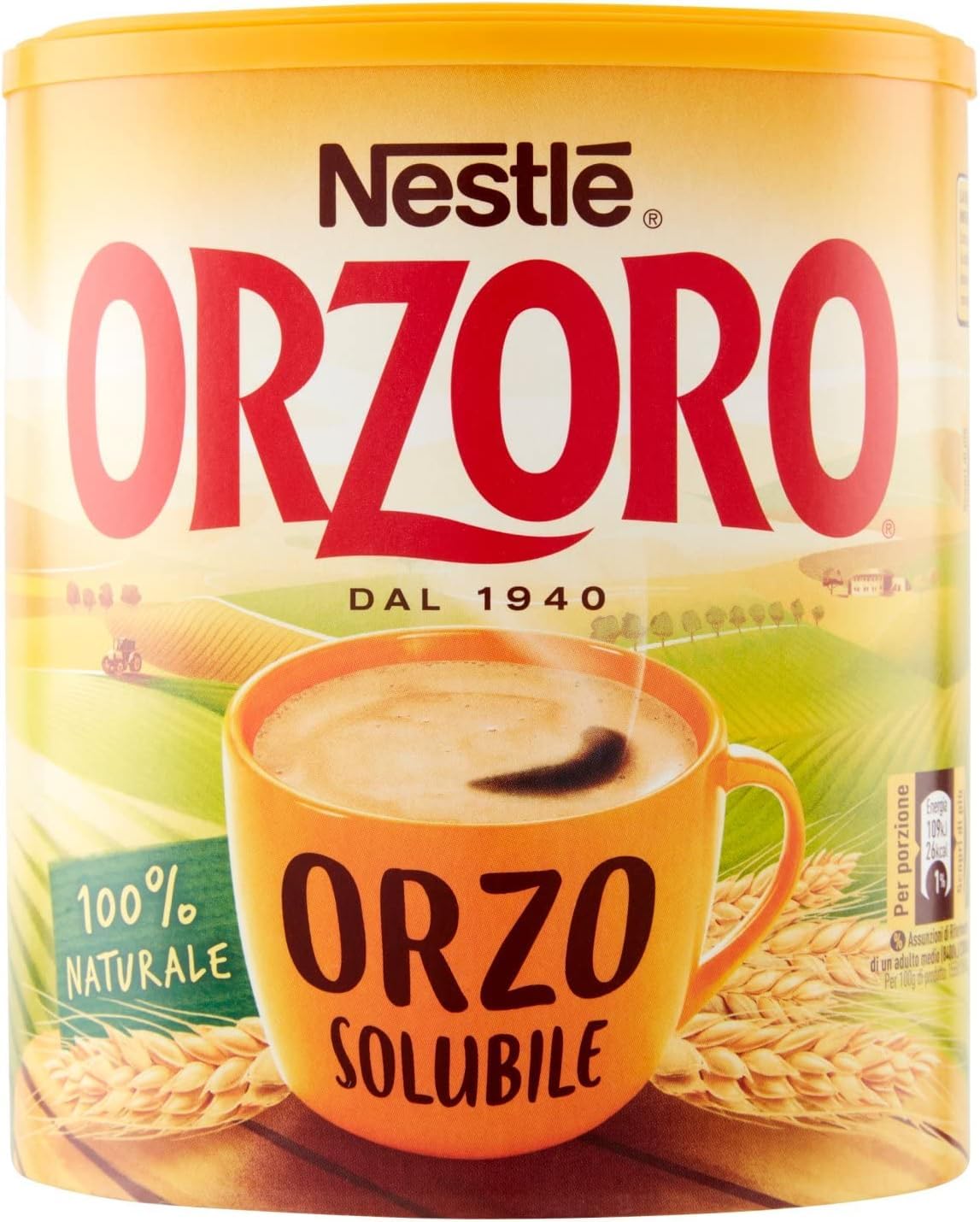 Italian Gourmet Orzoro Orge Soluble – Lot 12 x 120 g Boisson instantanée d’orge, alternative au café sans caféine, goût malté doux, se dissout rapidement, petit-déjeuner + Italian Gourmet polpa