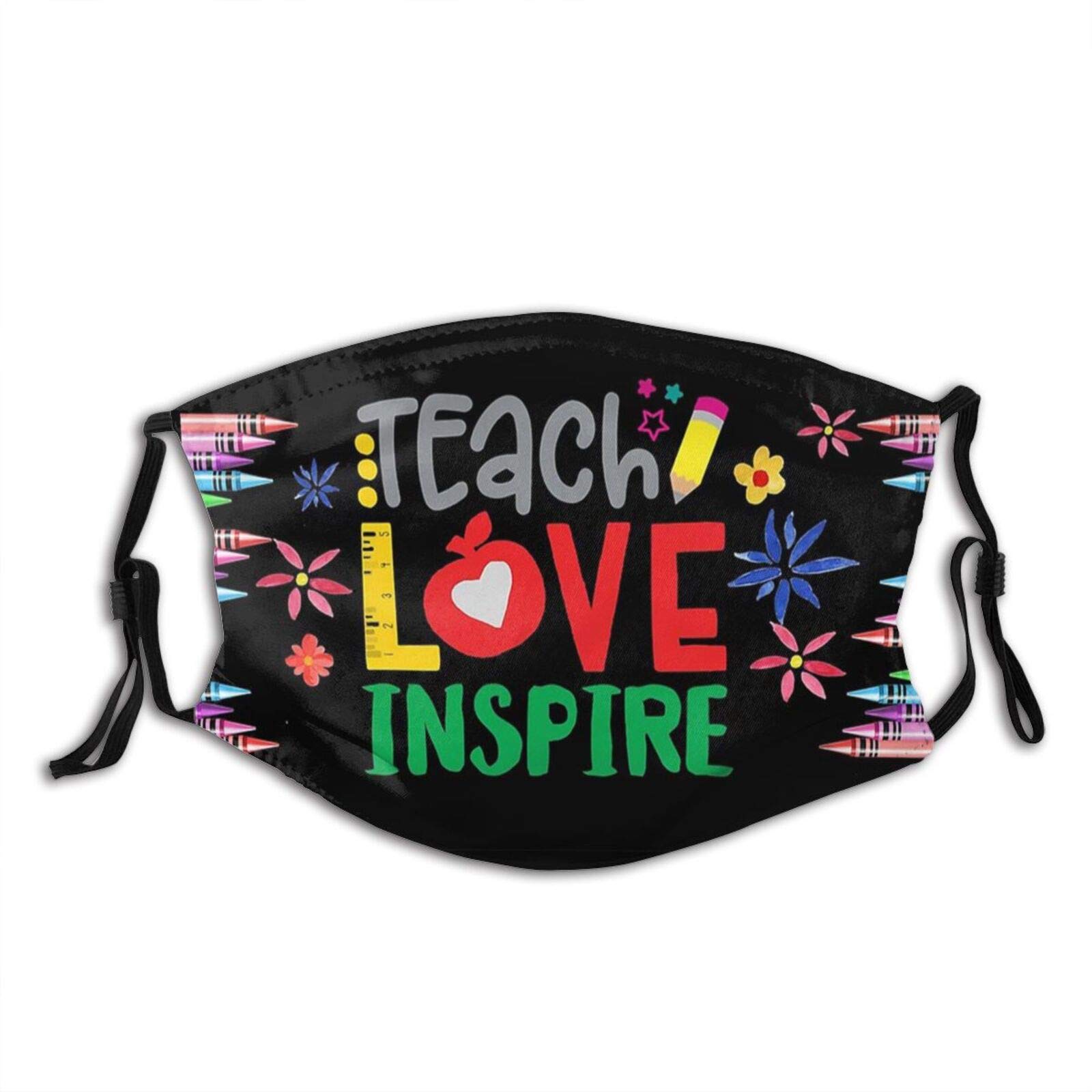 Teacher Cloth Face Mask, Comfortable Balaclavas Reusable Bandana Adjustable Scarf For Adult (With 2 Filters)