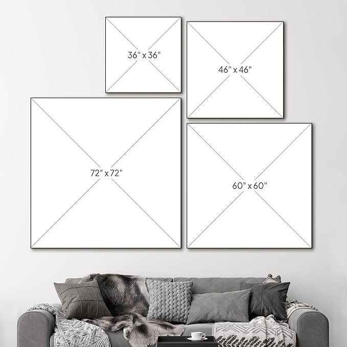 SIGNWIN 36"x36" Large Framed Wall Art Dark Abstract Expressionist Moody Print for Home Living Room Bedroom Decor (Frame Assembly Required)