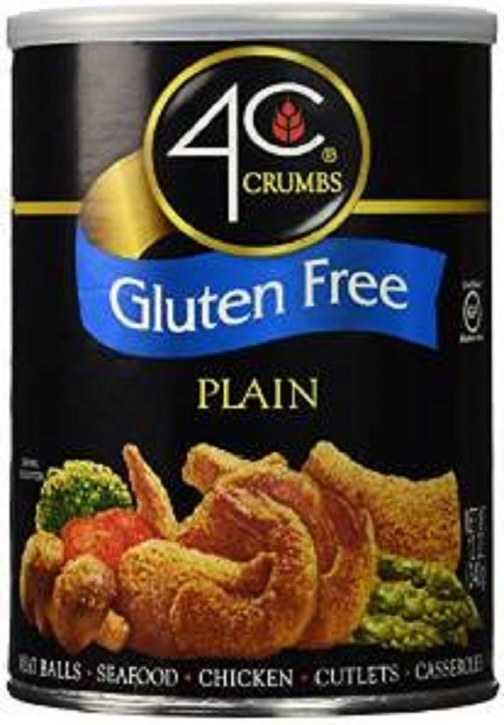 Premium Gluten Free Bread Crumbs, Plain 1 Pack, Regular & Gluten Free, Flavorful Crispy Crunchy, Value Pack (12 Ounce)