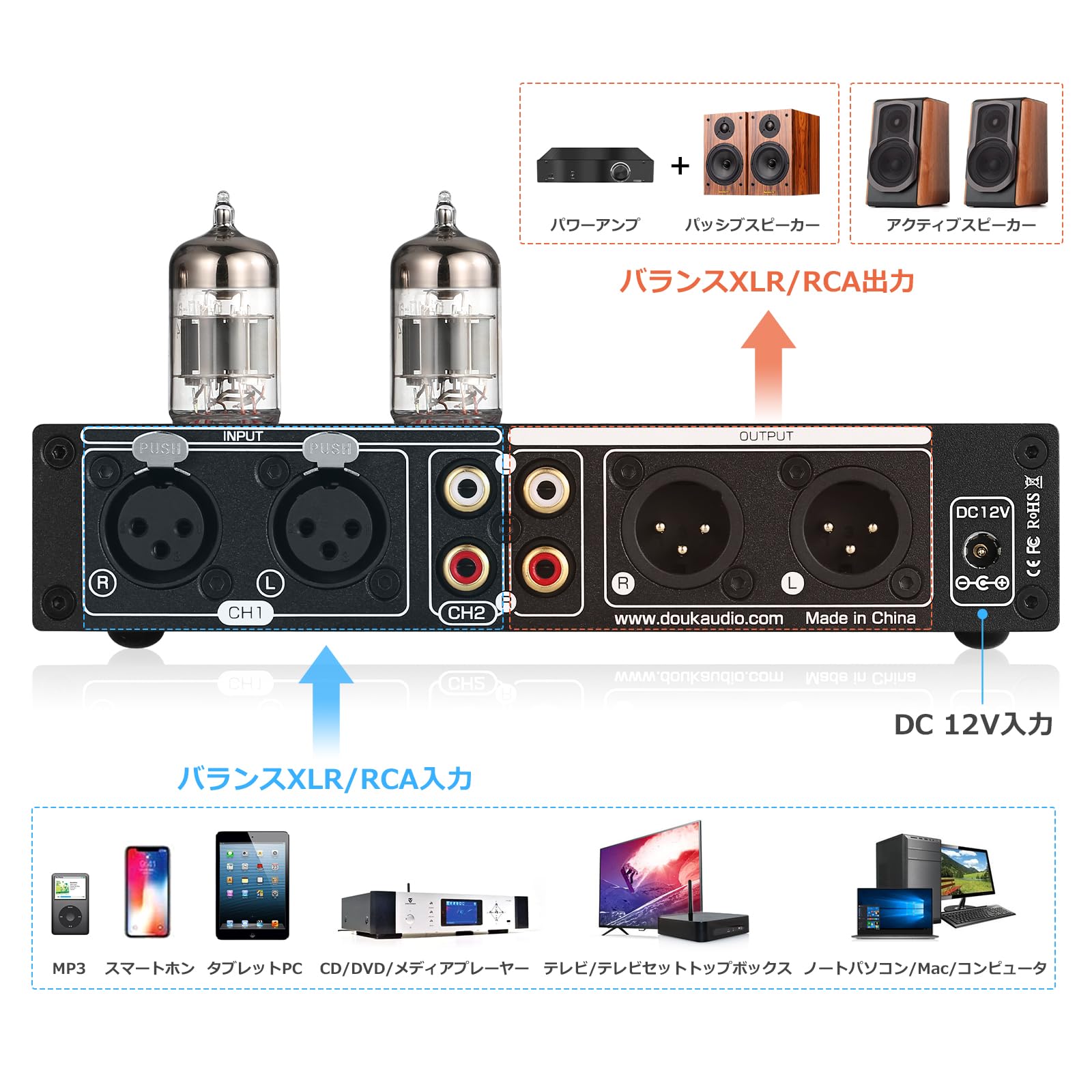 Amazon | Douk Audio Balanced EQプリアンプ:7バンドイコライザー
