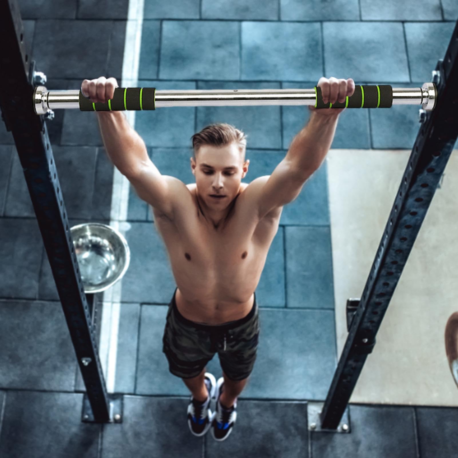 Drążki do podciągania się do domu, drążek do ćwiczeń | ergonomiczny uchwyt, montaż bez śrub, regulowana szerokość, sprzęt fitness do treningu siłowego, treningu siłowego