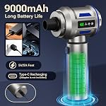 Nettoyeur à vide portatif, 27000Pa/135W Mini Nettoyeur à vide sans fil & 250,000 RPM, 3 Aspirateur de voiture Speeds avec moteur sans brushless, aspirateur sans fil pour bureau, maison, cuisine, bristles