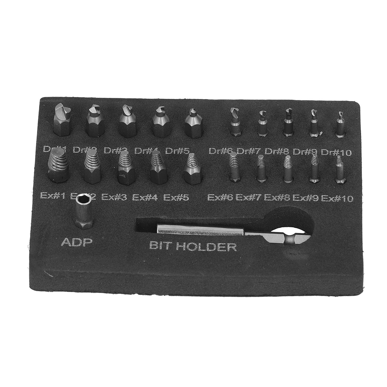 Broken Bolt Remover, Kit All Purpose Drill 22Pcs HSS Damaged Screw Extractor Set Easy Out for Studs for Fittings(60mm ordinary post)