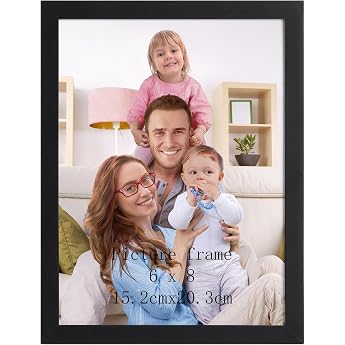 Giftgarden Black Picture Frame 15 x 20 cm Modern Photo Frame for 20 x 15 cm Photos and Pictures Smooth Slim Design Wall or Table Stand Single